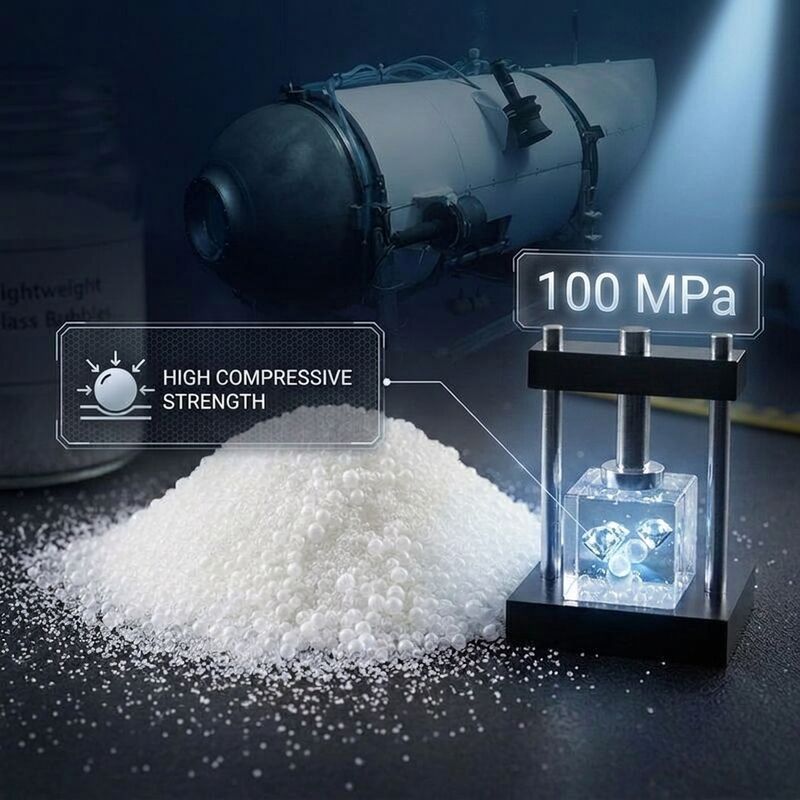 超低密度 HN15 ホールガラスバブル 0.08-0.15 g/cm3 エネルギー効率の良いコーティングのための熱隔熱填料